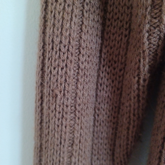 Brown Alpaca Button Up Sweater - Picture 2 of 4